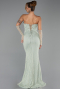 Abendkleid Lang Spitze Minzgrün ABU6355