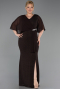 Abendkleid in Übergröße Lang Braun ABU2857