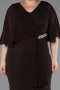 Abendkleid in Übergröße Lang Braun ABU2857