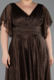 Abendkleid in Übergröße Lang Braun ABU5323