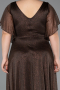 Abendkleid in Übergröße Lang Braun ABU5323