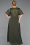 Abendgarderobe in Großen Größen Lang Chiffon Khaki ABU6340