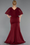 Abendkleid in Übergröße Lang Weinrot ABU6353