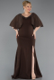 Abendkleid in Übergröße Lang Braun ABU6353