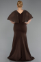 Abendkleid in Übergröße Lang Braun ABU6353