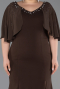 Abendkleid in Übergröße Lang Braun ABU6353