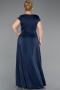 Abendkleid in Übergröße Lang Marineblau ABU6363