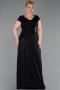 Abendkleid in Übergröße Lang Schwarz ABU6363