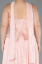 Abendkleid in Übergröße Lang Chiffon Lachs ABU5793