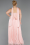 Abendkleid in Übergröße Lang Chiffon Lachs ABU5793