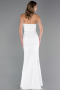 Abendkleid Lang Weiß ABU6366