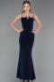 Abendkleid Lang Marineblau ABU6366