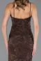 Abendkleid Lang Schuppig Braun ABU5713