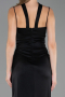 Abendbekleidung Lang Satin Schwarz ABU6367
