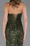 Abschlusskleid Lang Schuppig Khaki ABU6218