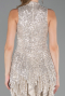 Partykleid Kurz Schuppig Beige ABK2671