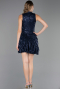 Partykleid Kurz Schuppig Marineblau ABK2671