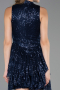 Partykleid Kurz Schuppig Marineblau ABK2671