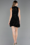 Partykleid Kurz Schuppig Schwarz ABK2671