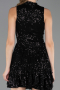 Partykleid Kurz Schuppig Schwarz ABK2671