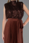 Abendkleid Lang Braun ABU3326