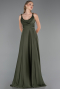 Abschlusskleid Lang Satin Khaki ABU5146