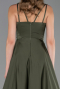 Abschlusskleid Lang Satin Khaki ABU5146