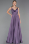 Abschlusskleid Lang Satin Lavendel ABU5146