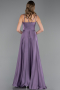 Abschlusskleid Lang Satin Lavendel ABU5146
