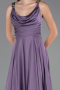 Abschlusskleid Lang Satin Lavendel ABU5146