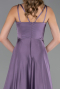 Abschlusskleid Lang Satin Lavendel ABU5146