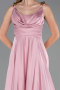 Abschlusskleid Lang Satin Puder ABU5146