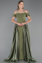 Standesamtkleid Lang Satin Khaki ABU5995