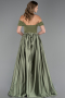 Standesamtkleid Lang Satin Khaki ABU5995