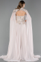 Abendkleid Lang Chiffon Beige ABU5931