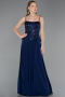Abendkleid Lang Chiffon Marineblau ABU5931