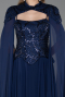 Abendkleid Lang Chiffon Marineblau ABU5931