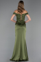 Abendkleid Lang Satin Khaki ABU5976