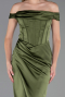 Abendkleid Lang Satin Khaki ABU5976