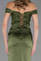 Abendkleid Lang Satin Khaki ABU5976