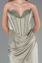 Abendkleid Lang Satin Minzgrün ABU6320