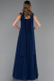 Abschlusskleid Lang Chiffon Marineblau ABU6369