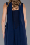 Abschlusskleid Lang Chiffon Marineblau ABU6369