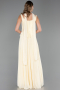 Abschlusskleid Lang Chiffon Gelb ABU6369