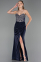 Abendkleid Lang Marineblau ABU6371
