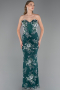 Abendkleid Lang Smaragdgrün ABU6299