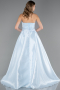 Abendkleid Lang Perlenbesetzt Eisblau ABU5511