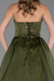Abendkleid Lang Perlenbesetzt Khaki ABU5511