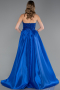 Abendkleid Lang Perlenbesetzt Sächsischblau ABU5511