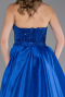 Abendkleid Lang Perlenbesetzt Sächsischblau ABU5511